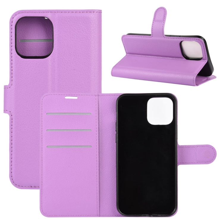 For iPhone 12 6.1 inch Litchi Texture Horizontal Flip Protective Case with Holder & Card Slots & Wallet, For iPhone 12 / 12 Pro
