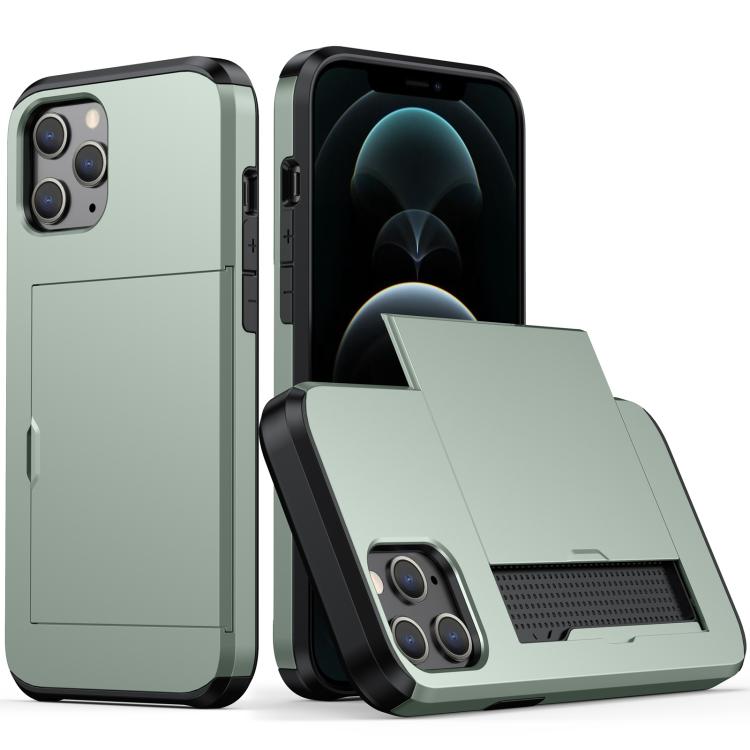 For iPhone 12 Pro Max 6.7 Shockproof Rugged Armor Protective Case with Card Slot