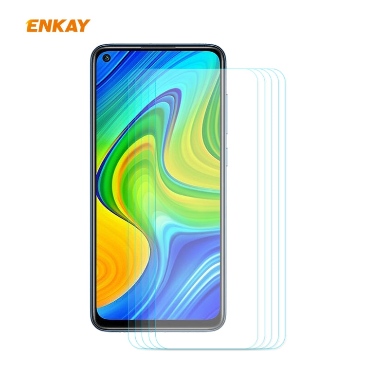 5 PCS ENKAY Hat-Prince 0.26mm 9H 2.5D Curved Edge Tempered Glass Film