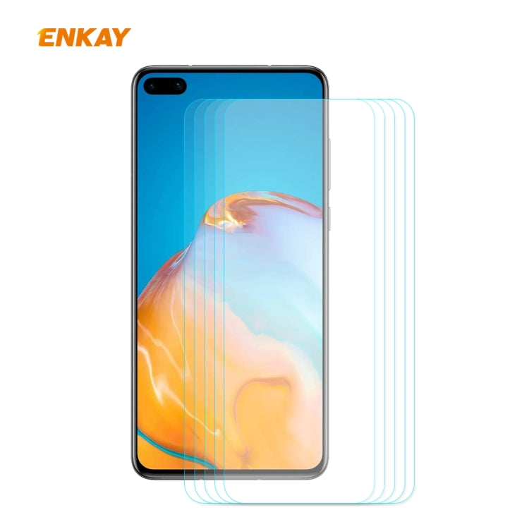 5 PCS ENKAY Hat-Prince 0.26mm 9H 2.5D Curved Edge Tempered Glass Film