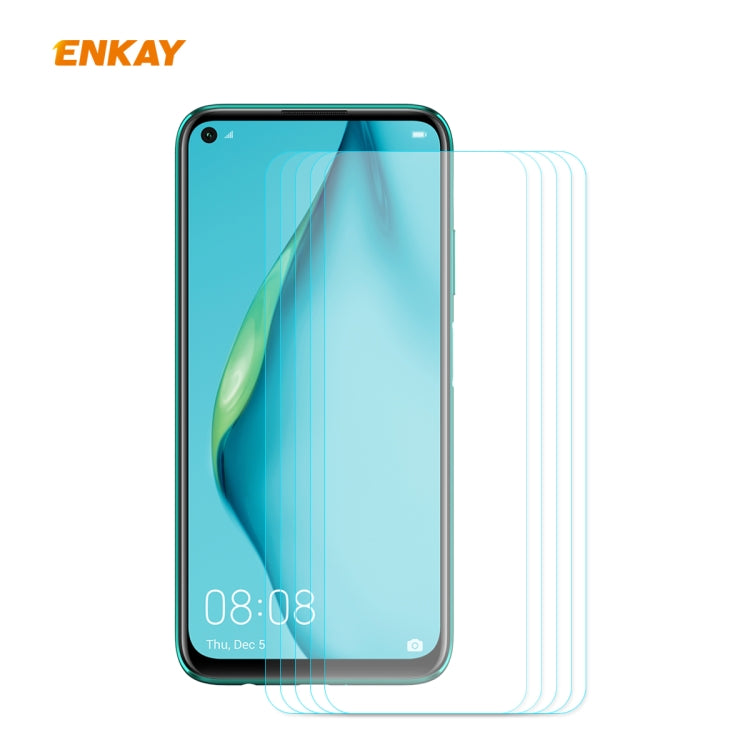 5 PCS ENKAY Hat-Prince 0.26mm 9H 2.5D Curved Edge Tempered Glass Film