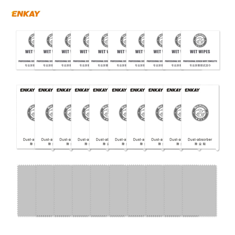 10 PCS ENKAY Hat-Prince 0.26mm 9H 2.5D Curved Edge Tempered Glass Film