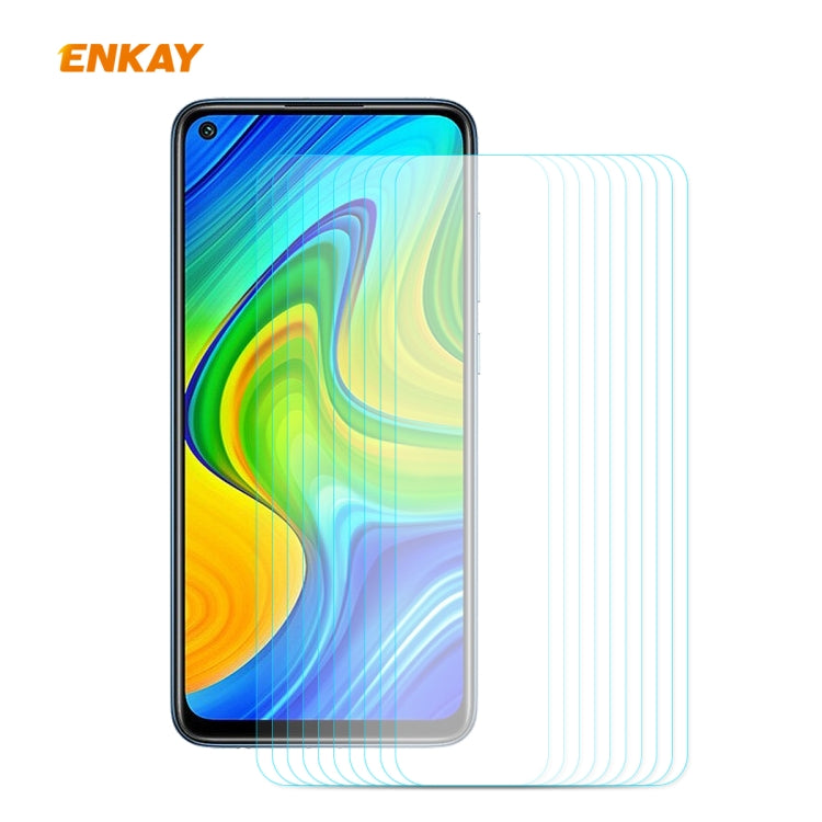 10 PCS ENKAY Hat-Prince 0.26mm 9H 2.5D Curved Edge Tempered Glass Film