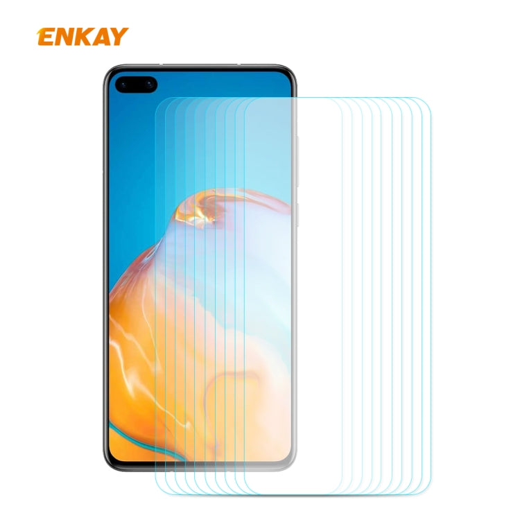 10 PCS ENKAY Hat-Prince 0.26mm 9H 2.5D Curved Edge Tempered Glass Film