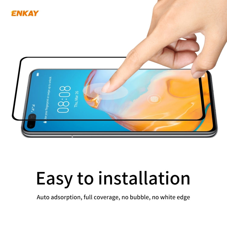 5 PCS ENKAY Hat-Prince Full Glue 0.26mm 9H 2.5D Tempered Glass Full Coverage Film