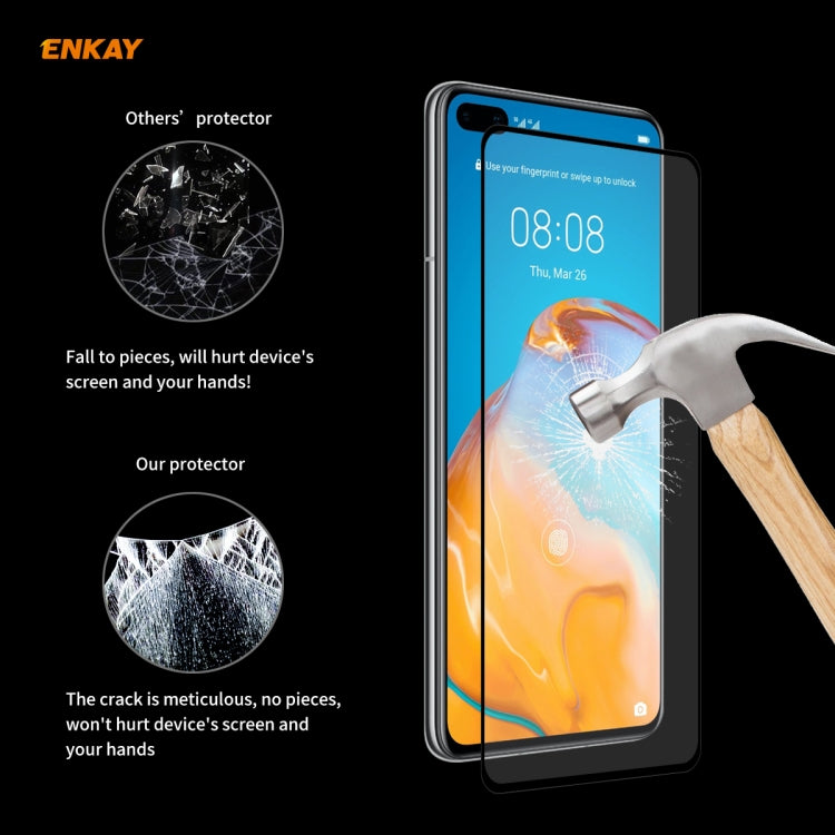 10 PCS ENKAY Hat-Prince Full Glue 0.26mm 9H 2.5D Tempered Glass Full Coverage Film