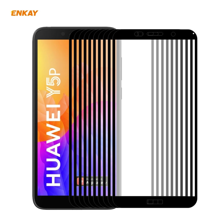 10 PCS ENKAY Hat-Prince Full Glue 0.26mm 9H 2.5D Tempered Glass Full Coverage Film