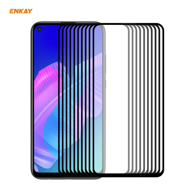 10 PCS ENKAY Hat-Prince Full Glue 0.26mm 9H 2.5D Tempered Glass Full Coverage Film