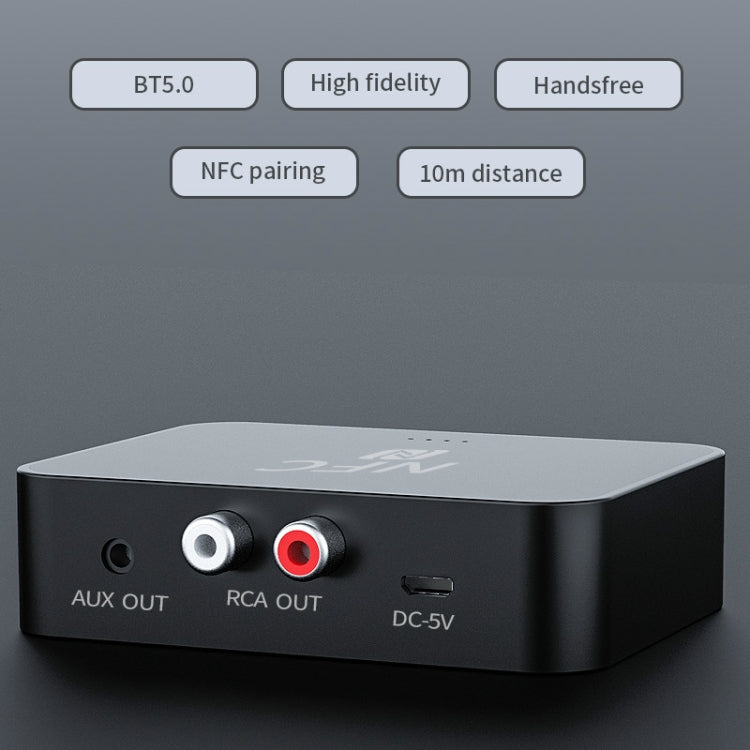 R6 NFC Bluetooth 5.0 Desktop Music Receiver Bluetooth Receiver, Support TF Card
