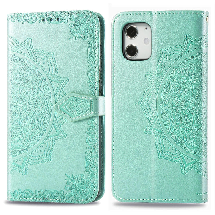 Mandala Flower Embossed Horizontal Flip Leather Case with Bracket / Card Slot / Wallet / Lanyard