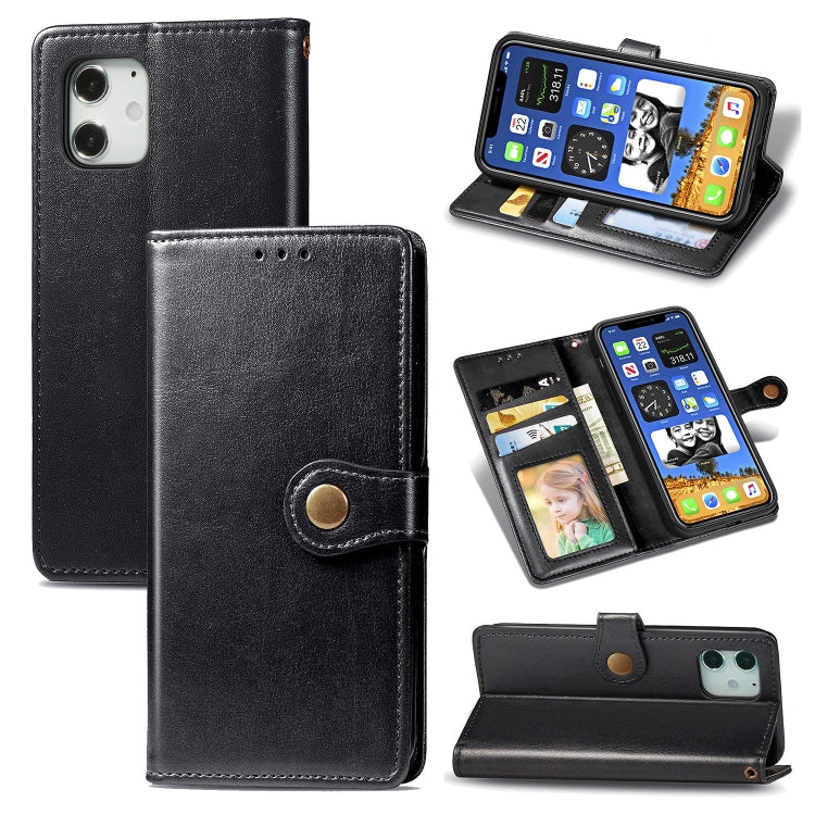 Retro Solid Color Leather Buckle Phone Case with Lanyard & Photo Frame & Card Slot & Wallet & Stand Function