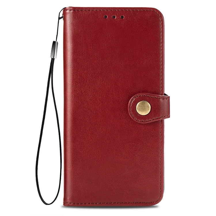 Retro Solid Color Leather Buckle Phone Case with Lanyard & Photo Frame & Card Slot & Wallet & Stand Function