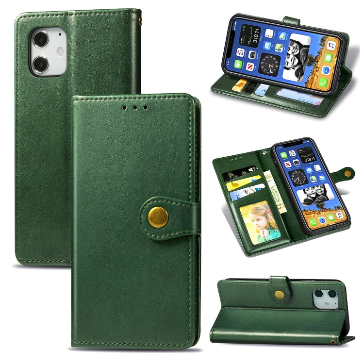 Retro Solid Color Leather Buckle Phone Case with Lanyard & Photo Frame & Card Slot & Wallet & Stand Function