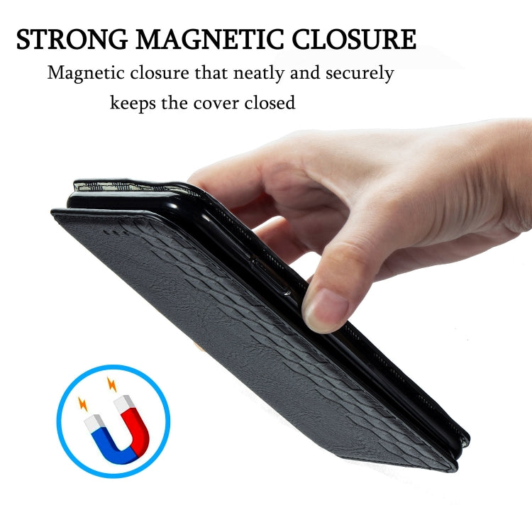 Cubic Grid Pressed Horizontal Flip Magnetic PU Leather Case with Holder & Card Slots & Wallet, For iPhone 12 Pro Max, For iPhone 12 mini
