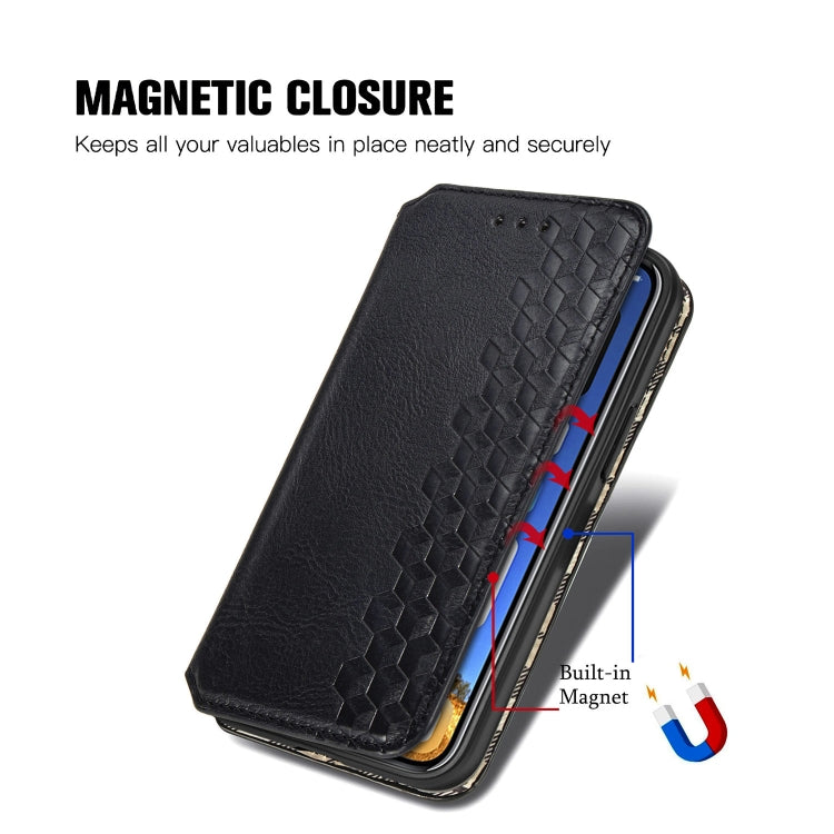 Cubic Grid Pressed Horizontal Flip Magnetic PU Leather Case with Holder & Card Slots & Wallet, For iPhone 12 Pro Max, For iPhone 12 mini