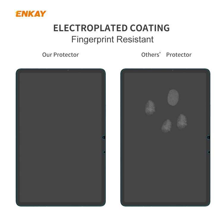 For Samsung Galaxy Tab S7 2 PCS ENKAY Hat-Prince 0.33mm 9H Surface Hardness 2.5D Explosion-proof Tempered Glass Protector