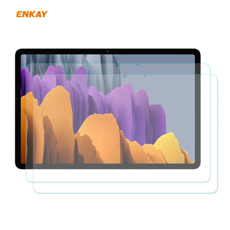 For Samsung Galaxy Tab S7 2 PCS ENKAY Hat-Prince 0.33mm 9H Surface Hardness 2.5D Explosion-proof Tempered Glass Protector
