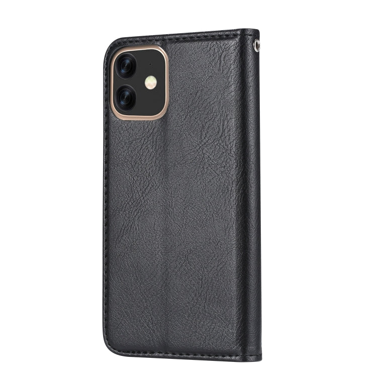 For iPhone 12 Max Knead Skin Texture Horizontal Flip Leather Case with Photo Frame & Holder & Card Slots & Wallet, For iPhone 12 / 12 Pro