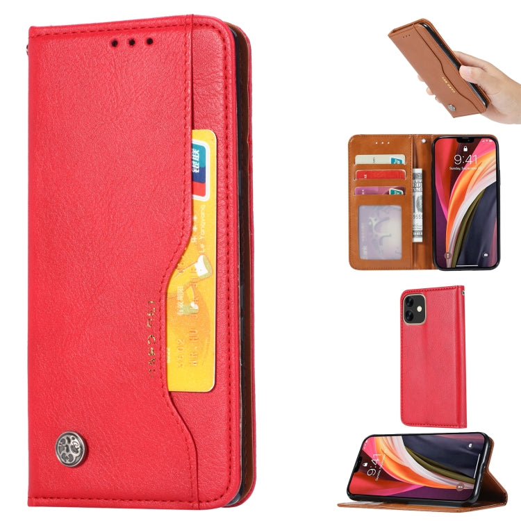 For iPhone 12 Max Knead Skin Texture Horizontal Flip Leather Case with Photo Frame & Holder & Card Slots & Wallet, For iPhone 12 / 12 Pro