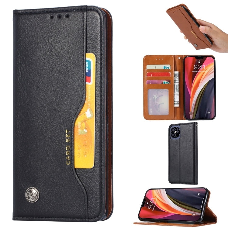 For iPhone 12 Pro Max Knead Skin Texture Horizontal Flip Leather Case with Photo Frame & Holder & Card Slots & Wallet, For iPhone 12 Pro Max