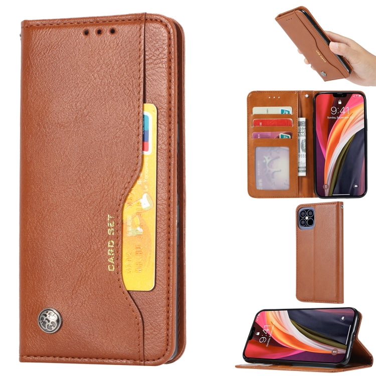 For iPhone 12 Pro Max Knead Skin Texture Horizontal Flip Leather Case with Photo Frame & Holder & Card Slots & Wallet, For iPhone 12 Pro Max