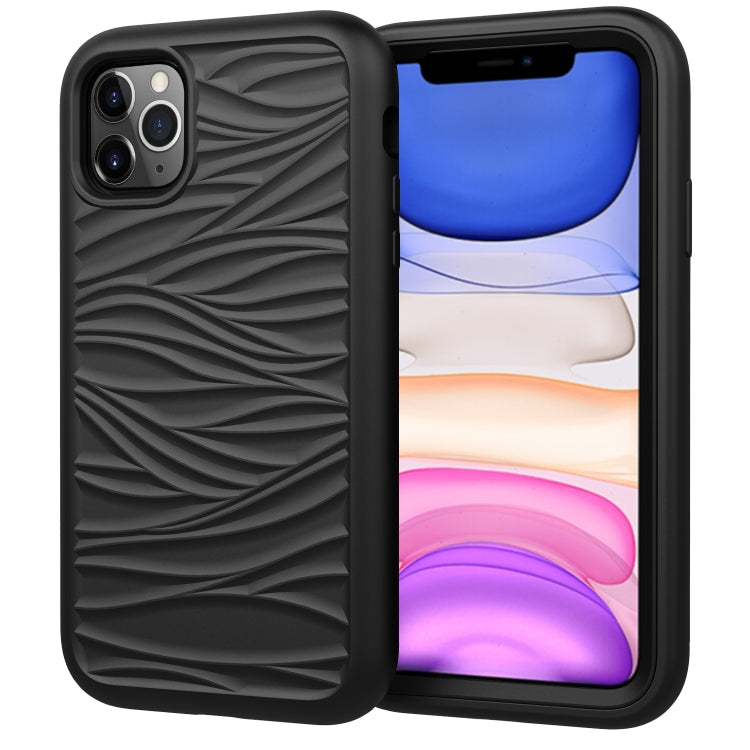 For iPhone 11 Pro Wave Pattern 3 in 1 Silicone+PC Shockproof Protective Case, For iPhone 11 Pro