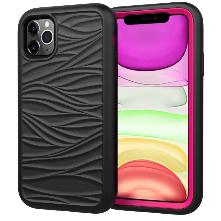 For iPhone 11 Pro Wave Pattern 3 in 1 Silicone+PC Shockproof Protective Case, For iPhone 11 Pro