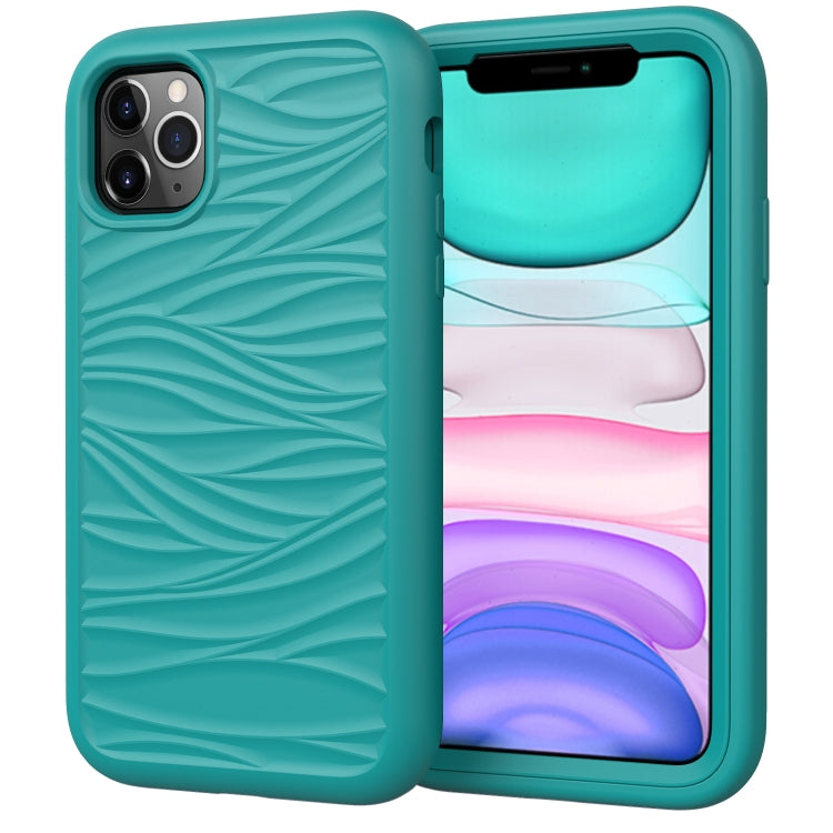 For iPhone 11 Pro Wave Pattern 3 in 1 Silicone+PC Shockproof Protective Case, For iPhone 11 Pro