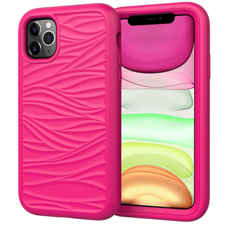 For iPhone 11 Pro Wave Pattern 3 in 1 Silicone+PC Shockproof Protective Case, For iPhone 11 Pro