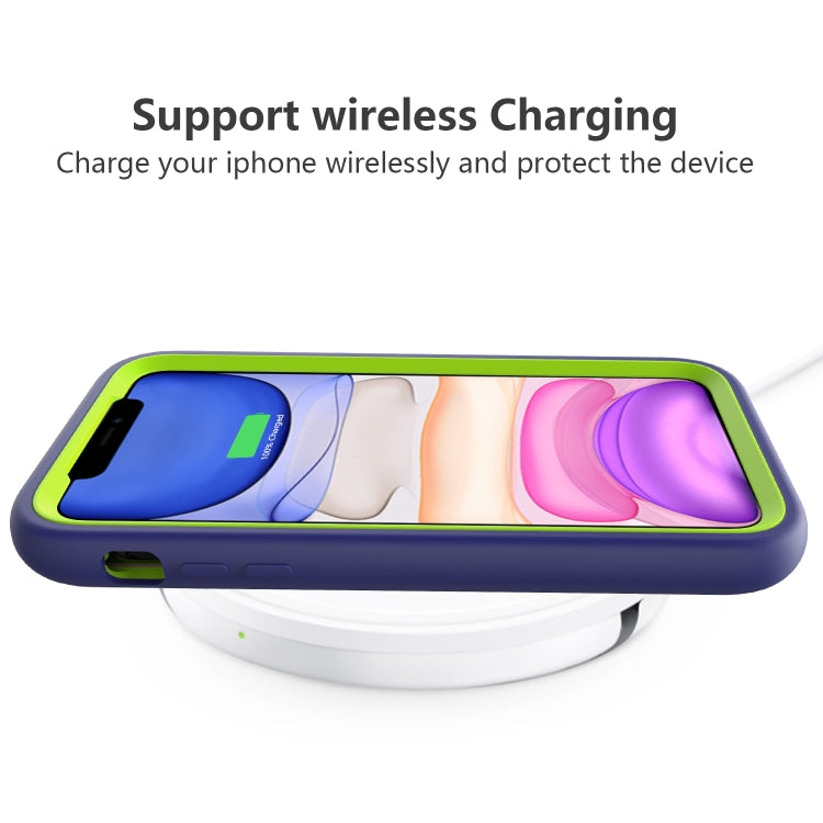 For iPhone 11 Pro Max Wave Pattern 3 in 1 Silicone+PC Shockproof Protective Case