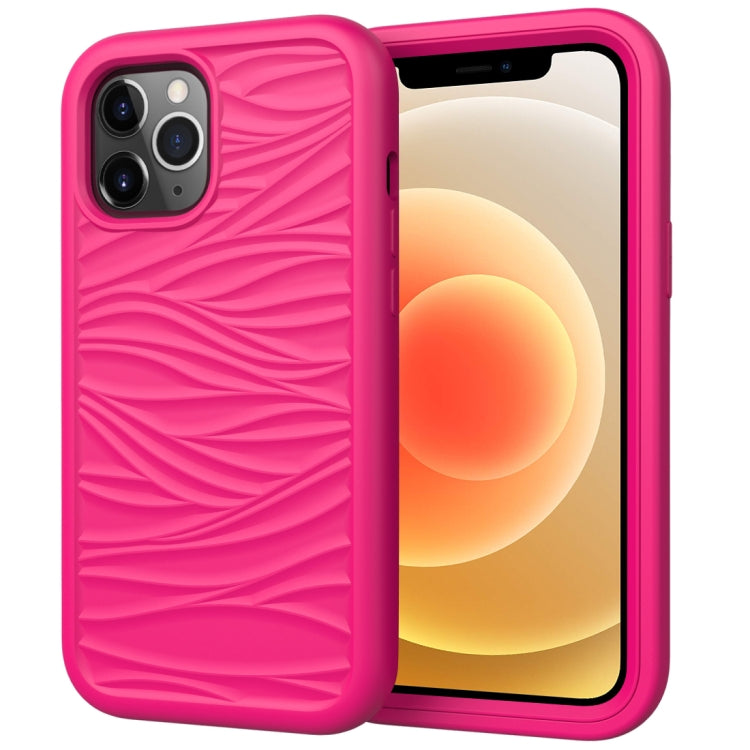 For iPhone 12 Wave Pattern 3 in 1 Silicone+PC Shockproof Protective Case, For iPhone 12 mini