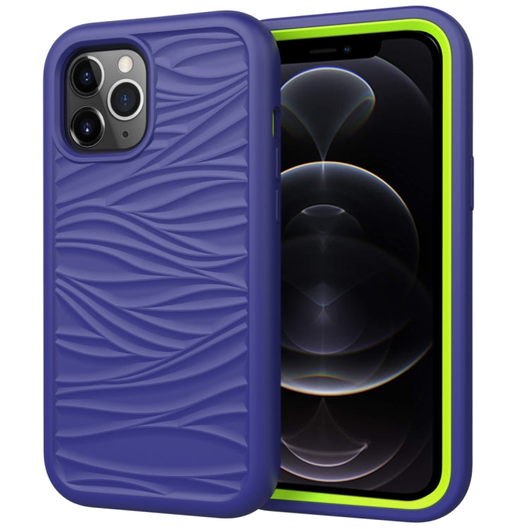 For iPhone 12 Pro / 12 Max Wave Pattern 3 in 1 Silicone+PC Shockproof Protective Case, For iPhone 12 / 12 Pro