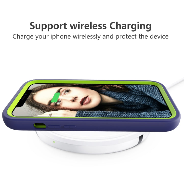 For iPhone 12 Pro Max Wave Pattern 3 in 1 Silicone+PC Shockproof Protective Case