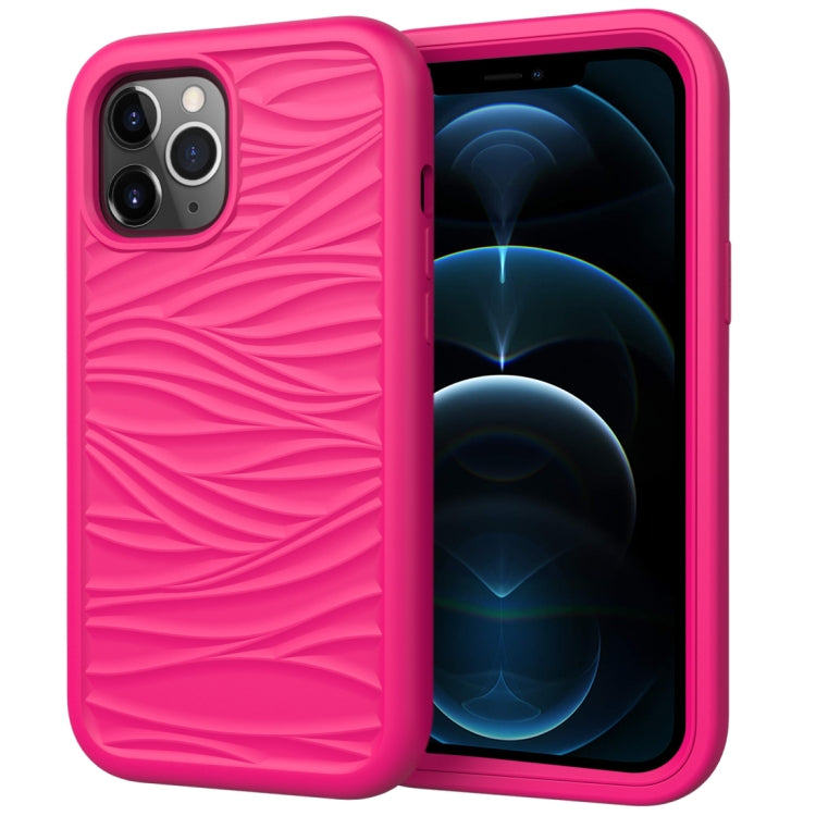 For iPhone 12 Pro Max Wave Pattern 3 in 1 Silicone+PC Shockproof Protective Case, For iPhone 12 Pro Max