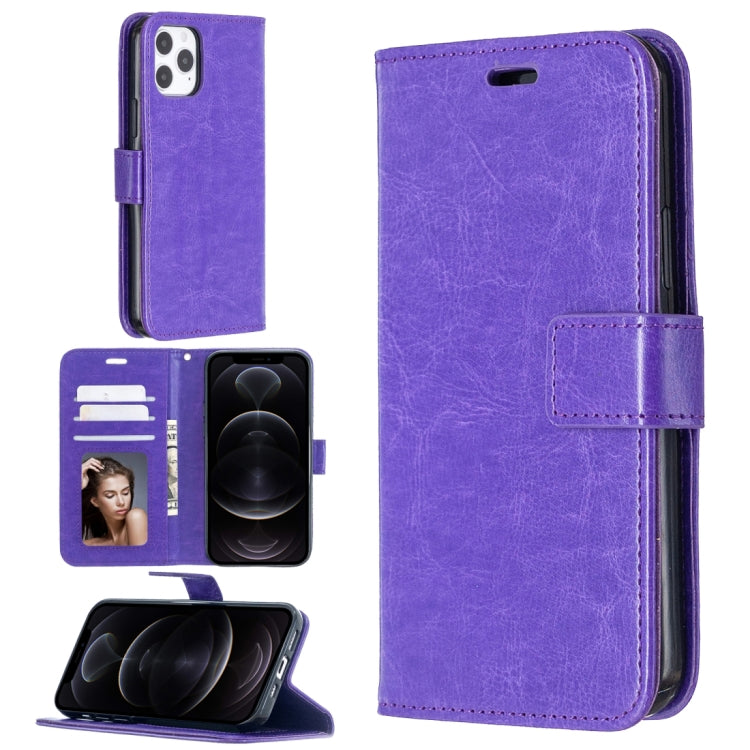 For iPhone 12 Pro / 12 Max Crazy Horse Texture Horizontal Flip Leather Case with Holder & Card Slots & Wallet & Photo Frame, For iPhone 12 / 12 Pro