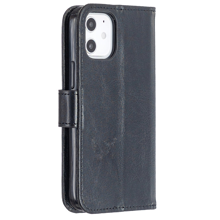 For iPhone 12 Crazy Horse Texture Horizontal Flip Leather Case with Holder & Card Slots & Wallet & Photo Frame, For iPhone 12 mini