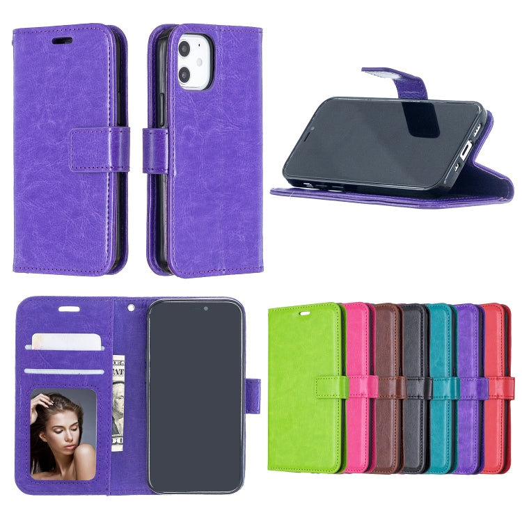 For iPhone 12 Crazy Horse Texture Horizontal Flip Leather Case with Holder & Card Slots & Wallet & Photo Frame, For iPhone 12 mini