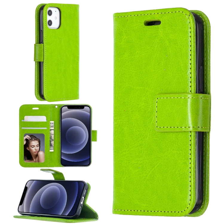 For iPhone 12 Crazy Horse Texture Horizontal Flip Leather Case with Holder & Card Slots & Wallet & Photo Frame, For iPhone 12 mini