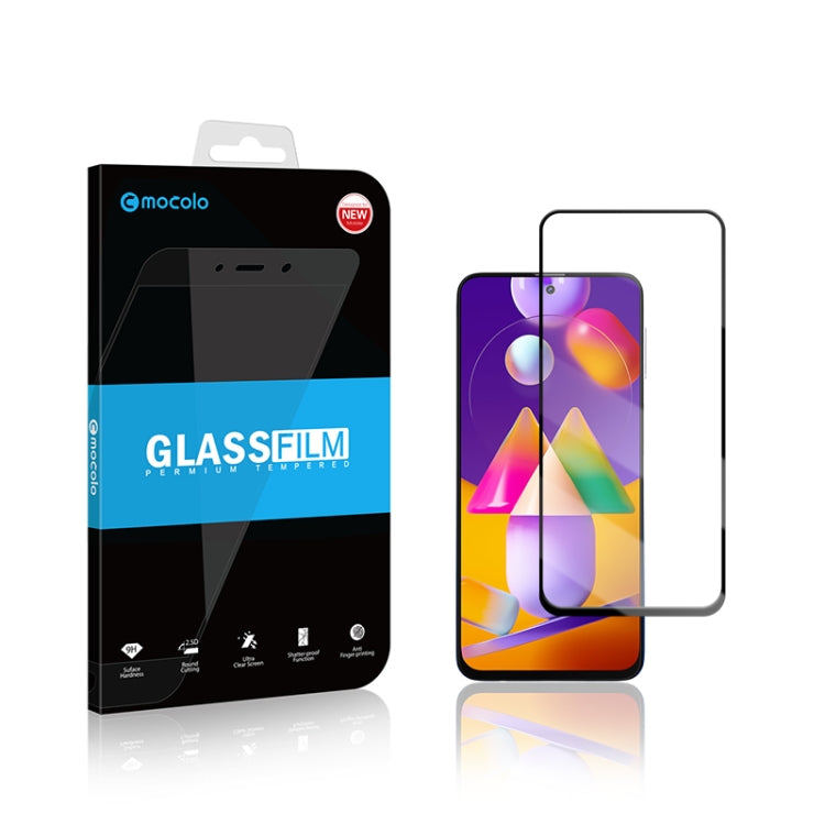 For Samsung Galaxy M31S mocolo 0.33mm 9H 2.5D Full Glue Tempered Glass Film, For Samsung Galaxy M31S
