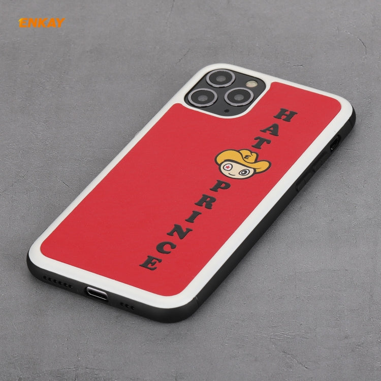 Coque rigide et fine antichoc en cuir PU et PC pour iPhone 11 Pro Max Hat-Prince ENKAY ENK-PC0482 Cartoon Series (0,26 mm, 9H, 2,5D), film protecteur en verre trempé à couverture complète, pour iPhone 11 Pro Max