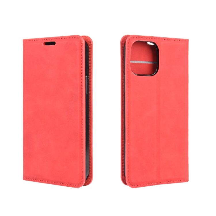 For iPhone 12 Retro-skin Business Magnetic Suction Leather Case with Holder & Card Slots & Wallet, For iPhone 12 mini