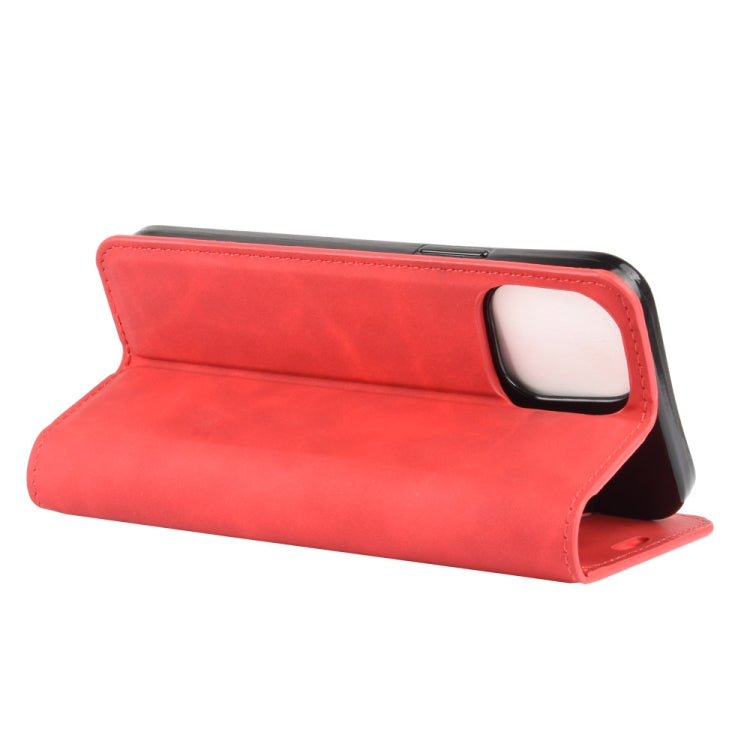 For iPhone 12 Retro-skin Business Magnetic Suction Leather Case with Holder & Card Slots & Wallet, For iPhone 12 mini