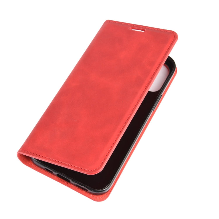 For iPhone 12 Retro-skin Business Magnetic Suction Leather Case with Holder & Card Slots & Wallet, For iPhone 12 mini