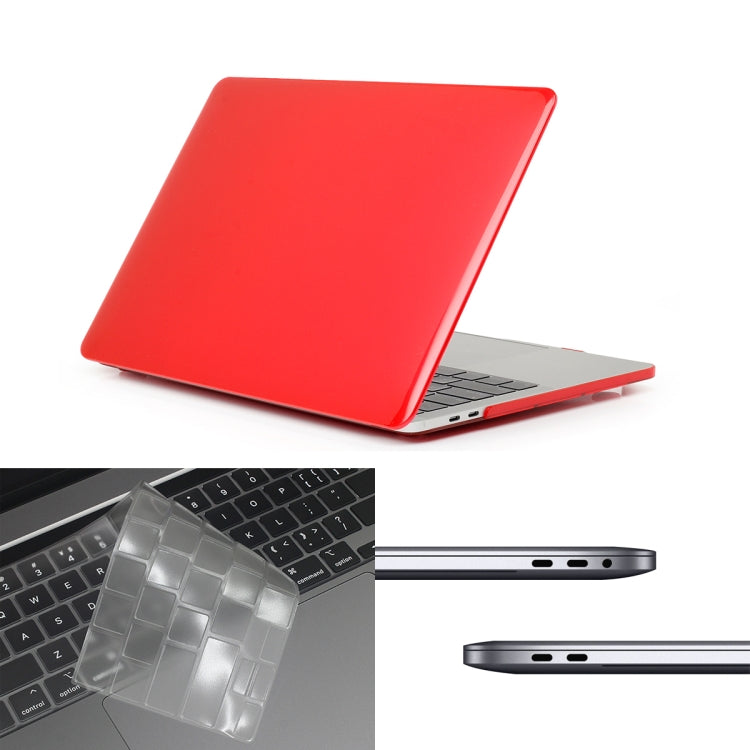 ENKAY Hat-Prince 3 en 1 pour MacBook Pro 13 pouces A2289 / A2251 (2020) Coque de protection rigide en cristal + Protection clavier ultra-fine en TPU (version européenne) + Bouchons anti-poussière, pour MacBook Pro 13 pouces A2289 / A2251 (2020)