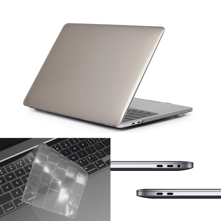 ENKAY Hat-Prince 3 en 1 pour MacBook Pro 13 pouces A2289 / A2251 (2020) Coque de protection rigide en cristal + Protection clavier ultra-fine en TPU (version européenne) + Bouchons anti-poussière, pour MacBook Pro 13 pouces A2289 / A2251 (2020)