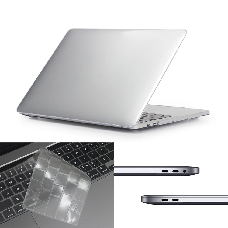 ENKAY Hat-Prince 3 en 1 pour MacBook Pro 13 pouces A2289 / A2251 (2020) Coque de protection rigide en cristal + Protection clavier ultra-fine en TPU (version européenne) + Bouchons anti-poussière, pour MacBook Pro 13 pouces A2289 / A2251 (2020)