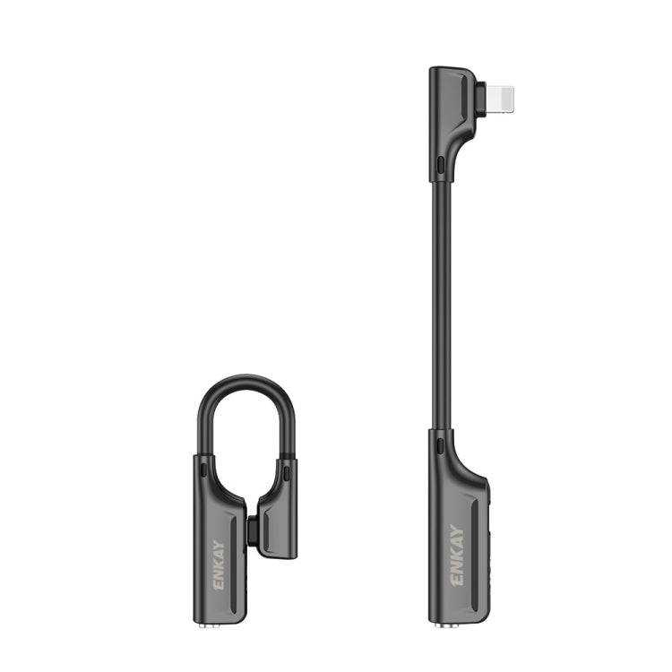 ENKAY ENK-AT103 Adaptateur en alliage de zinc pour convertisseur audio 8 broches vers 3,5 mm et interface de charge 8 broches, audio 3,5 mm et charge 8 broches
