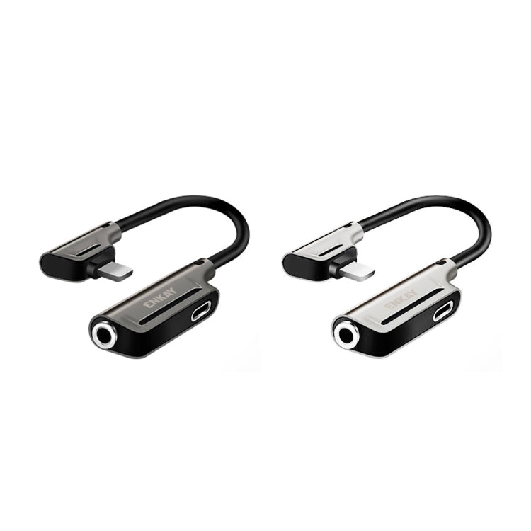 ENKAY ENK-AT103 Adaptateur en alliage de zinc pour convertisseur audio 8 broches vers 3,5 mm et interface de charge 8 broches, audio 3,5 mm et charge 8 broches