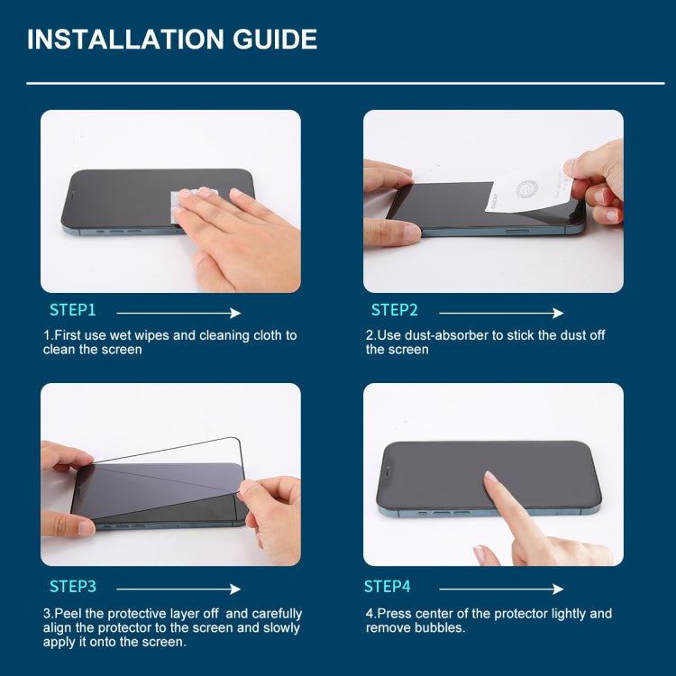 ENKAY Hat-Prince Full Glue 0.26mm 9H 2.5D Tempered Glass Full Coverage Film, For iPhone 12 mini, For iPhone 12 / 12 Pro, For iPhone 12 Pro Max