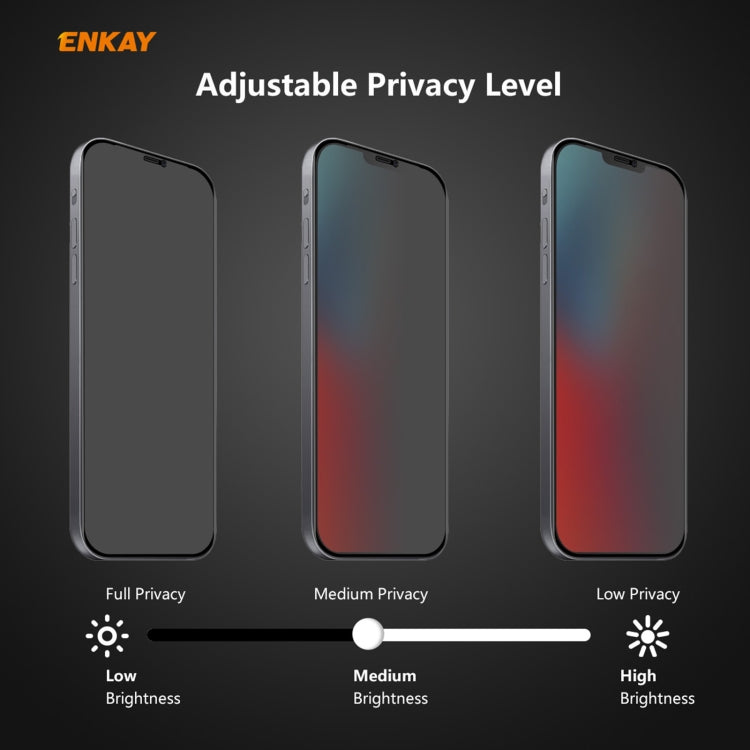 ENKAY Hat-Prince 0.26mm 9H 6D Privacy Anti-spy Full Screen Tempered Glass Film, For iPhone 12 mini 5.4, For iPhone 12 / 12 Pro 6.1, For iPhone 12 Pro Max 6.7
